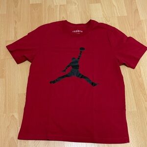 Jordan Red and Black Short Sleeve Tee